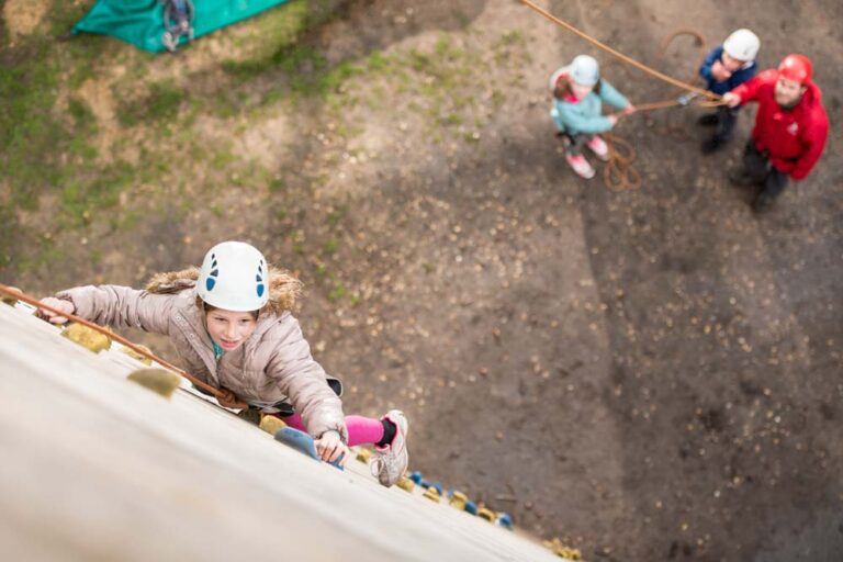 Scouts climbing