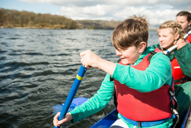 Scouts kayaking
